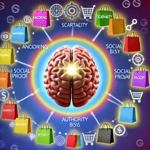 Descoperă cele 39 de biasuri cognitive care influențează modul în care cumpărăm, de la efectul de ancorare la principiul rarității.