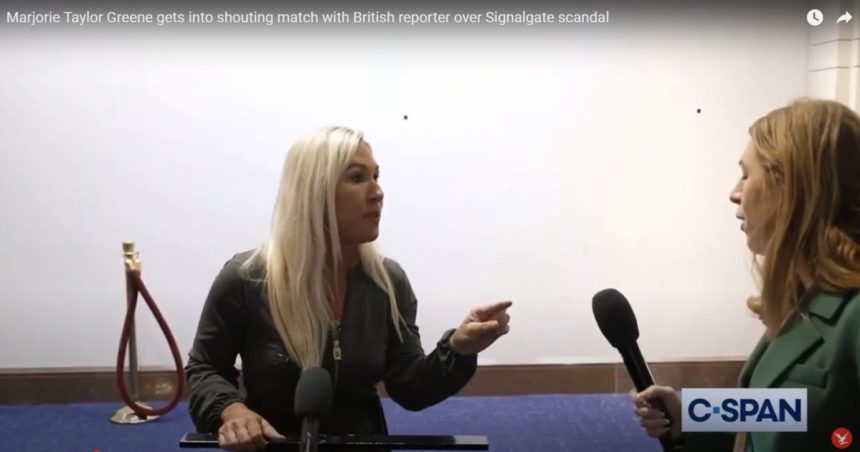 video iesire nervoasa a reprezentantei maga din camera reprezentantilor marjorie taylor greene fata de o jurnalista britanica 67e52b093c686