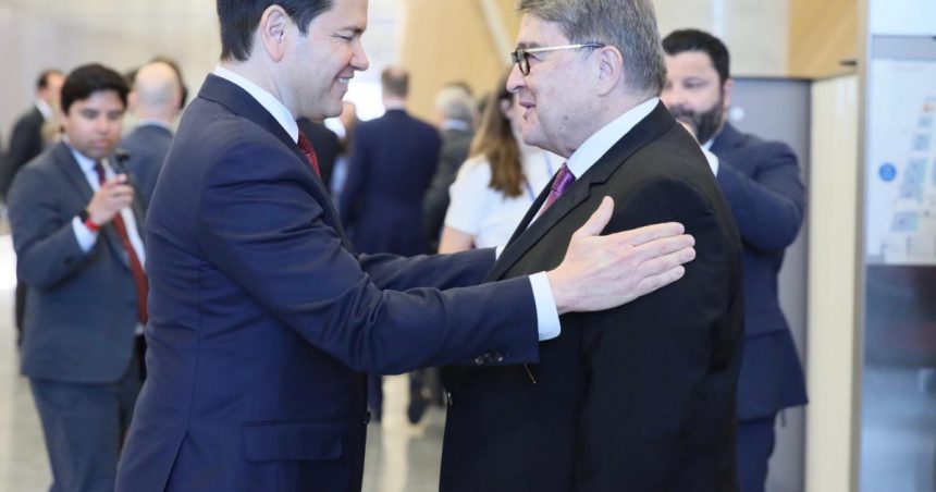 foto emil hurezeanu s a intalnit cu secretarul de stat al sua marco rubio la bruxelles 67efc42594cbc