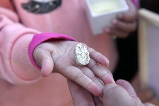 o amuleta veche de cateva mii de ani gasita de o fetita in timpul unei excursii cu familia in israel ce reprezinta scarabeul 67f354ceb845c