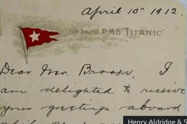 suma incredibila cu care a fost vanduta scrisoarea unui supravietuitor al titanicului 680e11be249f2