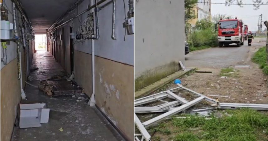 video explozie intr un bloc din bals planul rosu de interventie a fost activat doua persoane ranite una preluata cu elicopterul smurd 67fced4aad630
