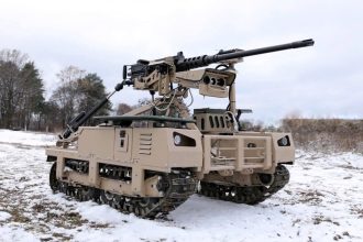 video fortele armate ale ucrainei anunta intrarea in lupta a robotului droid tw 12 7 are senile termoviziune si o mitraliera browning 680be89cdc6d6