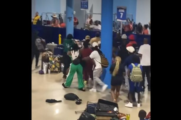 video momentul in care zeci de oameni se iau la bataie la debarcarea de pe un vas de croaziera 24 dintre ei au interzis pe navele companiei 6810f8b777150
