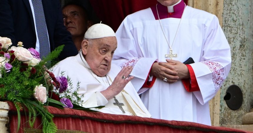 videofoto papa francisc a aparut in piata sfantul petru si a transmis o urare de paste de dimineata s a vazut cu vicepresedintele sua jd vance 6804ec52c0f49