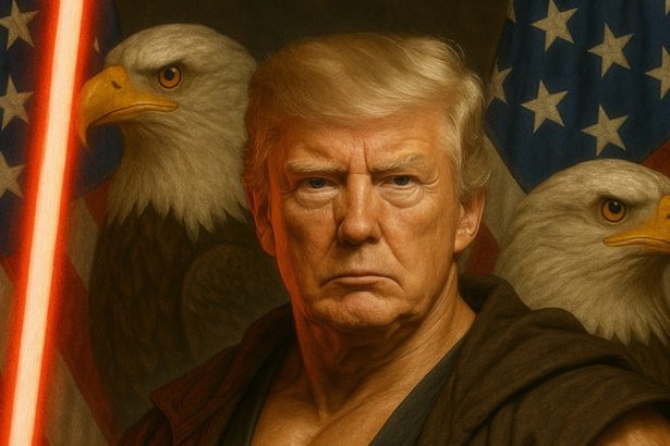 casa alba a publicat o imagine generata de inteligenta artificiala a lui trump ca jedi greseala de neiertat pentru fanii star wars 6818576d49e22