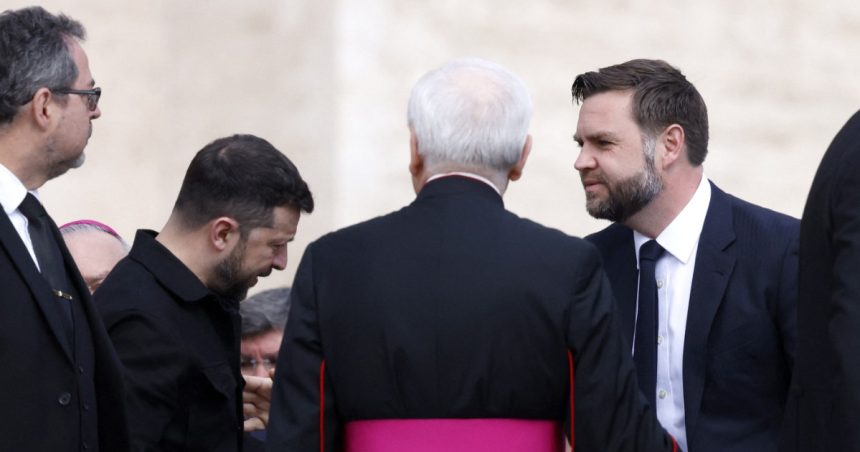 jd vance se intalneste la roma cu volodimir zelenski este prima intrevedere dupa cearta din biroul oval in februarie 6829f4ce51f0a