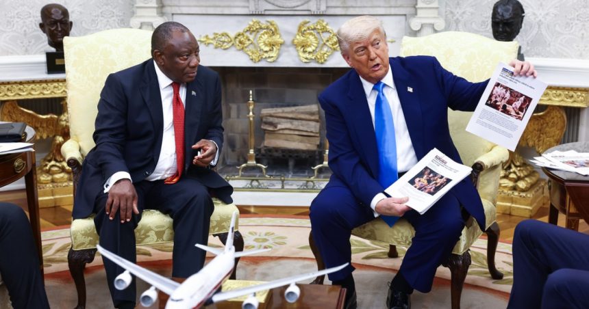 trump l a umilit pe presedintele africii de sud in biroul oval cu un clip video plin de fake news 682f56f25ca21