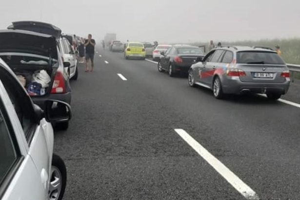 video prima zi de litoral primul accident in lant pe autostrada soarelui carambol cu 6 masini pe a2 pasageri raniti si trafic blocat 681349e9f0b8a