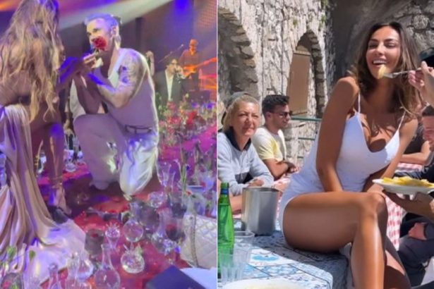 video robbie williams in genunchi in fata madalinei ghenea gestul facut de artist la o petrecere exclusivista 68235d4db70ee