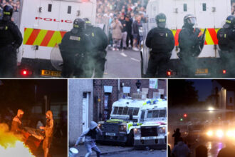 galerie foto romanii sunt vizati in mod special continua violentele in orasul nord irlandez ballymena incendieri case distruse de protestatari 684a86ba43b69
