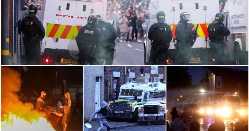 galerie foto romanii sunt vizati in mod special continua violentele in orasul nord irlandez ballymena incendieri case distruse de protestatari 684a86ba43b69