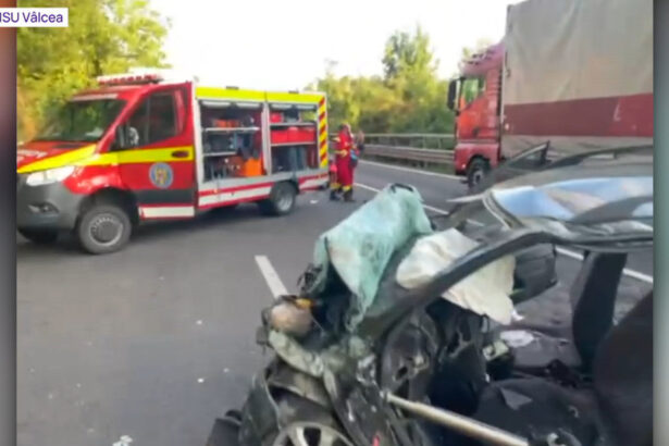 video accident grav intre un tir si o masina pe dn7 in valcea o persoana a murit si o alta a fost ranita 6862314cc4205