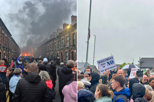 video case incendiate si violente in strada in irlanda de nord dupa ce doi baieti romani de 14 ani au fost arestati preventiv pentru viol 6847da5725b1e