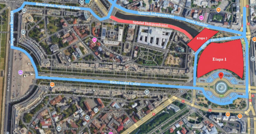 video incep lucrarile de la planseul unirii zona in care circulatia va fi restrictionata in urmatoarele 6 luni incepand de marti 684457baf0664
