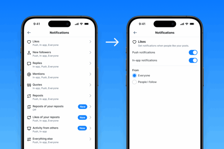 bluesky users can customize their notifications including activity alerts from their favorite accounts 686c1e4cdfba9