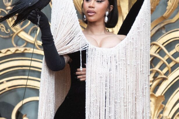 cardi b a venit cu un corb pe covorul rosu faceti liniste ca sa nu il speriati 686d27bee6090
