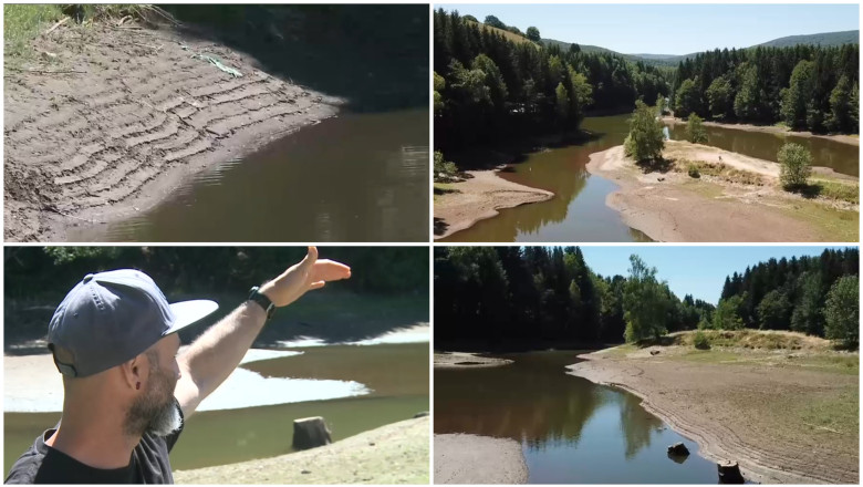 video ar trebui sa fim sub apa aici imagini dezolante cu lacul trei ape care seaca dramatic de la un an la altul 686a373d7ac4c