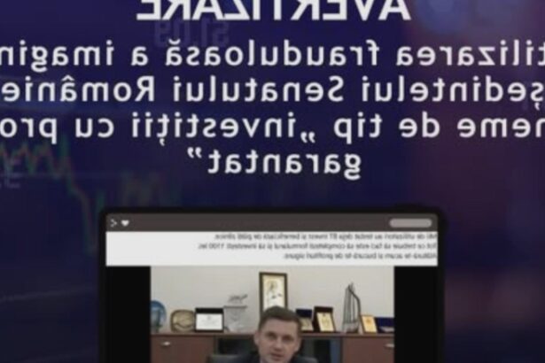 alerta de inselatorie imaginea presedintelui senatului si a celei mai mari banci comerciale folosite pentru promovarea unei scheme piramidale 68a980184764f