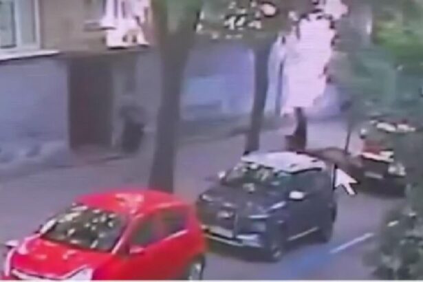 primele imagini cu momentul in care fostul presedinte al parlamentului ucrainei a fost asasinat in strada criminalul este un atacator deghizat in curier 68b3557e65e8e