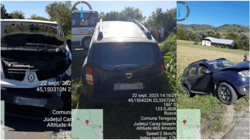 accident grav in caras severin doua persoane au fost ranite in urma impactului dintre o ambulanta si un autoturism 68d14841d2f96